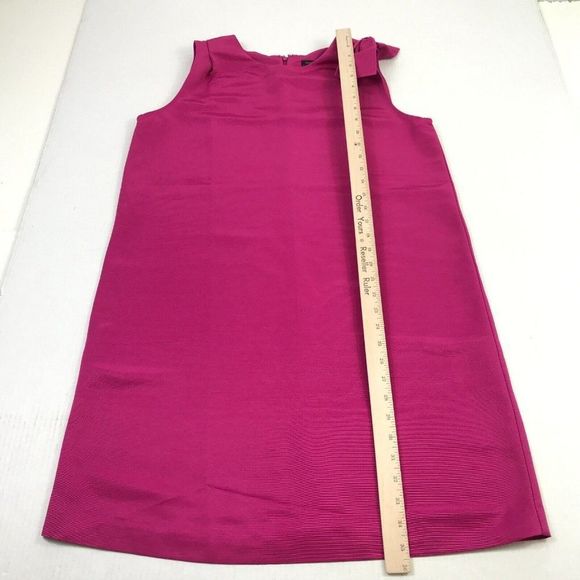 Size 8 - Ann Taylor Womens Sheath Dress Pink Back Zip Bow Sleeveless Above Knee - Picture 5 of 12